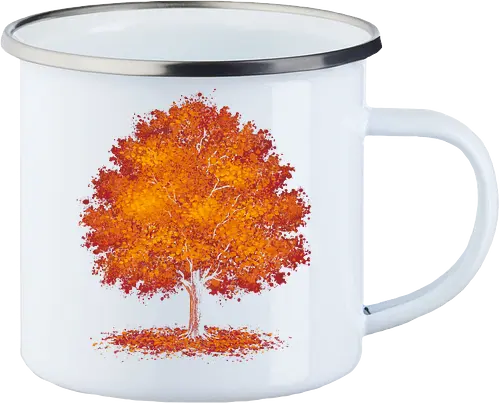 Impressionist autumn - nature, tree, leaves, forest, orange, seasons, autumn, halloween - Emailletasse