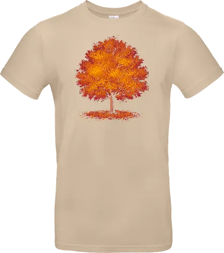 Impressionist autumn - nature, tree, leaves, forest, orange, seasons, autumn, halloween - Standard T-Shirt