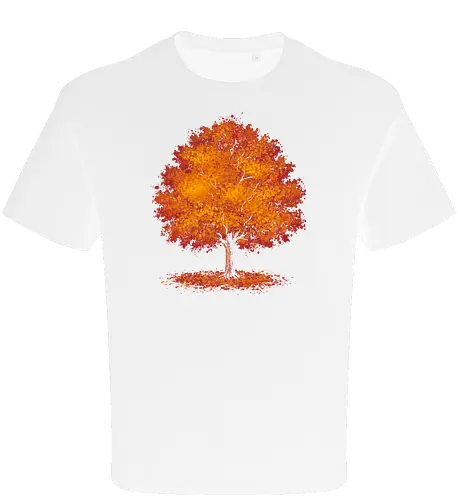 Impressionist autumn - nature, tree, leaves, forest, orange, seasons, autumn, halloween - Oversize T-Shirt