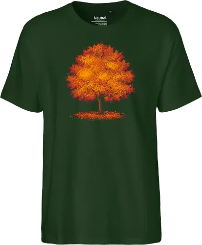 Impressionist autumn - nature, tree, leaves, forest, orange, seasons, autumn, halloween - Fairtrade T-Shirt