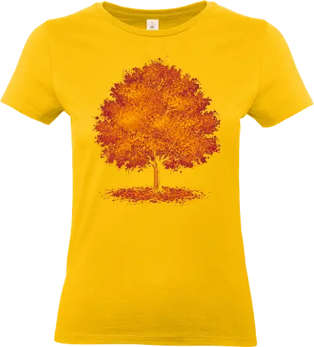 Impressionist autumn - nature, tree, leaves, forest, orange, seasons, autumn, halloween - Standard T-Shirt (Frauen)