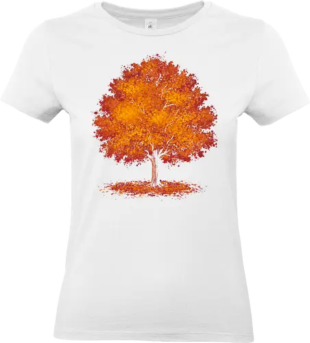 Impressionist autumn - nature, tree, leaves, forest, orange, seasons, autumn, halloween - Standard T-Shirt (Frauen)