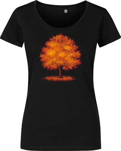 Impressionist autumn - nature, tree, leaves, forest, orange, seasons, autumn, halloween - Damen T-Shirt