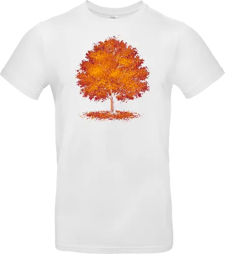 Impressionist autumn - nature, tree, leaves, forest, orange, seasons, autumn, halloween - Standard T-Shirt