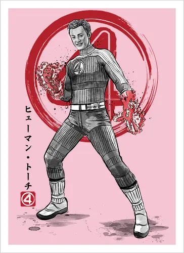 Human torch sumi e