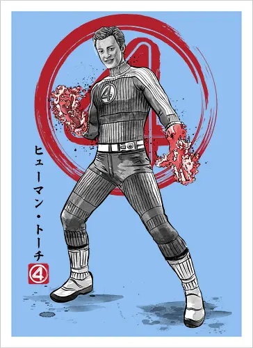 Human torch sumi e
