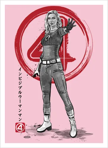Invisible woman sumi e