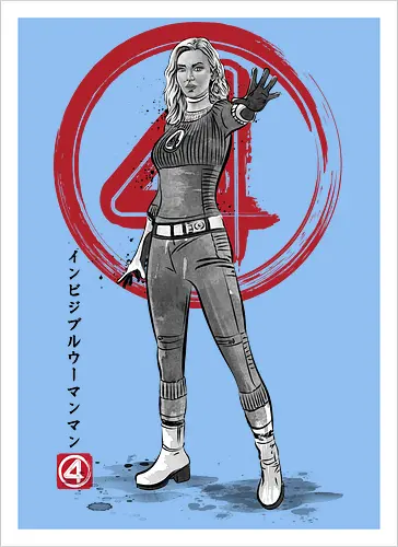 Invisible woman sumi e