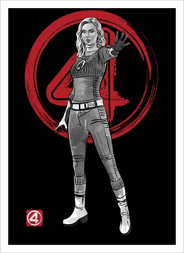 Invisible woman sumi e