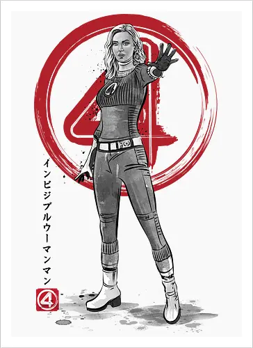Invisible woman sumi e