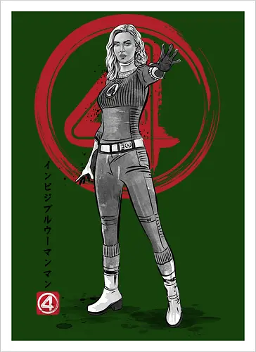 Invisible woman sumi e