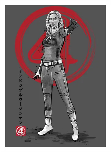 Invisible woman sumi e
