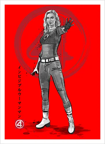 Invisible woman sumi e