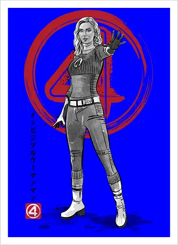 Invisible woman sumi e