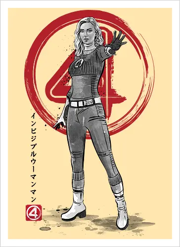 Invisible woman sumi e