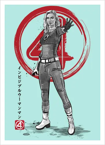 Invisible woman sumi e