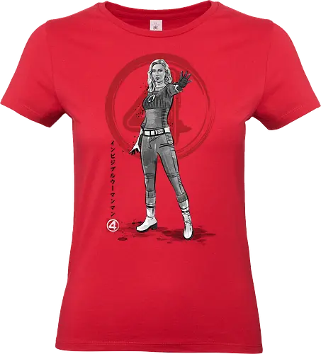 Invisible woman sumi e - super heroes, comics, action movies, fantastics, four, japanese art, japan, sumi e - Standard T-Shirt (Frauen)