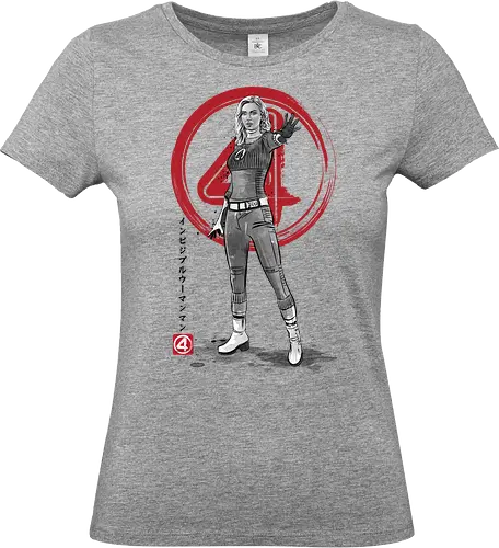 Invisible woman sumi e - super heroes, comics, action movies, fantastics, four, japanese art, japan, sumi e - Standard T-Shirt (Frauen)
