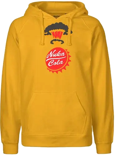 Nuka-Cola Fallout - Nuka-Cola, Fallout, video game, nuclear, apocalypse  gaming, retro-futuristic, mushroom cloud, bottle cap, wasteland  Bethesda, vault dweller, pip-boy, fan art, pop culture  geek, nerd, gamer, sci-fi, war never changes - Fairtrade Hoodie