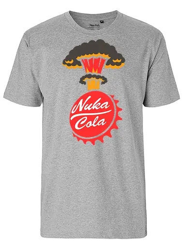 Nuka-Cola Fallout - Nuka-Cola, Fallout, video game, nuclear, apocalypse  gaming, retro-futuristic, mushroom cloud, bottle cap, wasteland  Bethesda, vault dweller, pip-boy, fan art, pop culture  geek, nerd, gamer, sci-fi, war never changes - Fairtrade T-Shirt