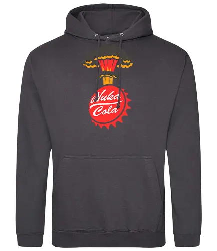 Nuka-Cola Fallout - Nuka-Cola, Fallout, video game, nuclear, apocalypse  gaming, retro-futuristic, mushroom cloud, bottle cap, wasteland  Bethesda, vault dweller, pip-boy, fan art, pop culture  geek, nerd, gamer, sci-fi, war never changes - Standard Hoodie