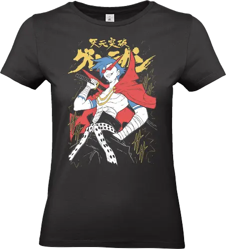 Kamina - Tengen Toppa Gurren Lagann - Kawaii, Anime, Manga, Tokyo, Angry, Japanese Art, Aesthetic, Manga Style, Zylixzen, Aggressive, Gamer, Otaku, Gift, Cool - Standard T-Shirt (Frauen)