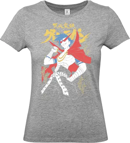 Kamina - Tengen Toppa Gurren Lagann - Kawaii, Anime, Manga, Tokyo, Angry, Japanese Art, Aesthetic, Manga Style, Zylixzen, Aggressive, Gamer, Otaku, Gift, Cool - Standard T-Shirt (Frauen)