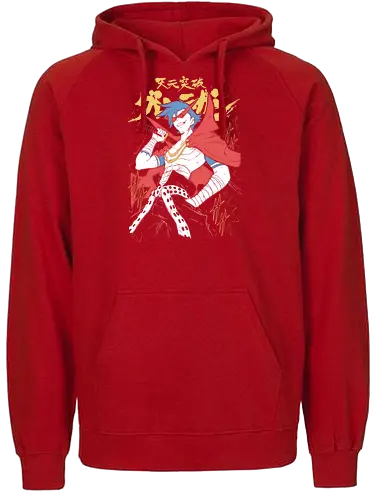 Kamina - Tengen Toppa Gurren Lagann - Kawaii, Anime, Manga, Tokyo, Angry, Japanese Art, Aesthetic, Manga Style, Zylixzen, Aggressive, Gamer, Otaku, Gift, Cool - Fairtrade Hoodie