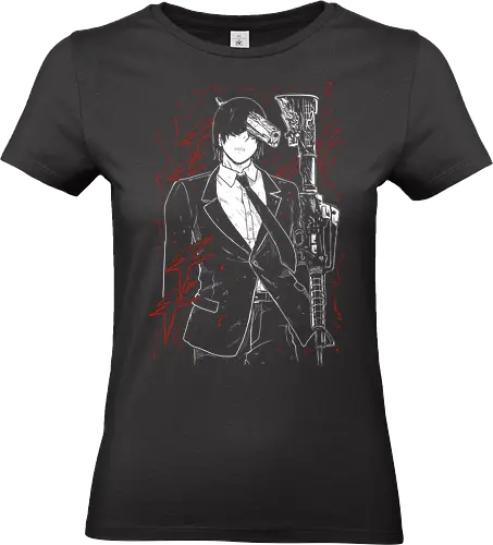 Aki Hayakawa Demon - Man Chainsaw  - Kawaii, Anime, Manga, Tokyo, Angry, Japanese Art, Aesthetic, Manga Style, Zylixzen, Aggressive, Gamer, Otaku, Gift, Cool, Horror - Standard T-Shirt (Frauen)