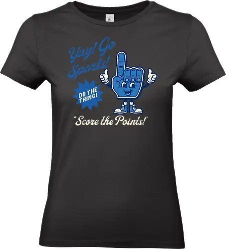 Yay! Go Sports! - Sports, funny, sarcastic, humor, meme  foam finger, sportsball, vintage, retro, distressed  yay go sports, score the points, do the thing  fan, spectator, casual sports fan, parody, fan art - Standard T-Shirt (Frauen)