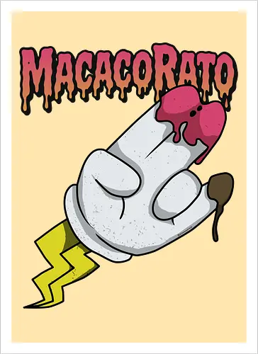 MACACORATO - Strawberry and Chocolate Flavor - Pop Lowbrow Kunst