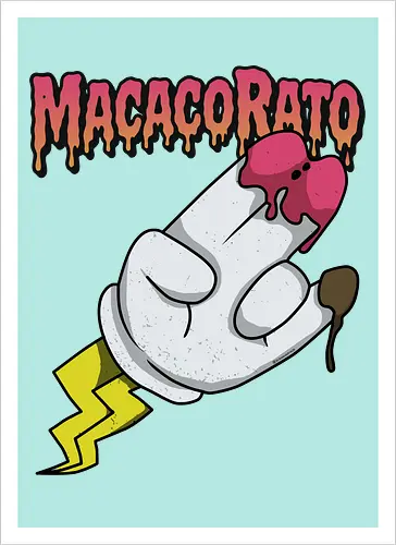MACACORATO - Strawberry and Chocolate Flavor - Pop Lowbrow Kunst