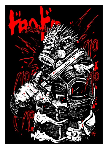 Kaiman - Dorohedoro - Kawaii, Anime, Manga, Tokyo, Angry, Japanese Art, Aesthetic, Manga Style, Zylixzen, Aggressive, Gamer, Otaku, Gift, Cool, Horror - Kunstdruck