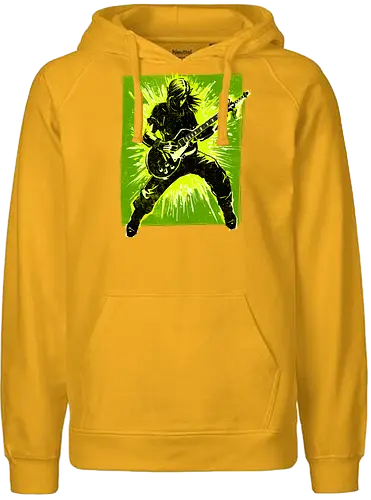 Legendary guitar hero - videogame, geek, mash up, music, guitarist, gaming - Fairtrade Hoodie