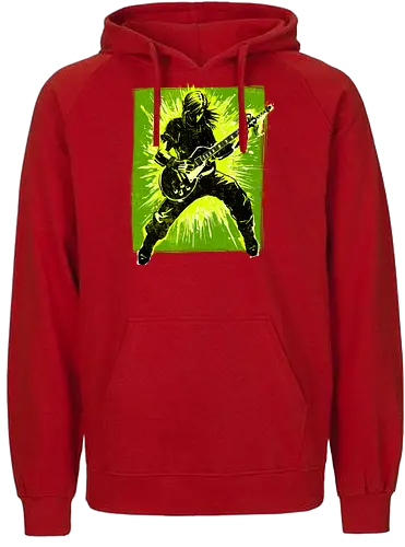 Legendary guitar hero - videogame, geek, mash up, music, guitarist, gaming - Fairtrade Hoodie