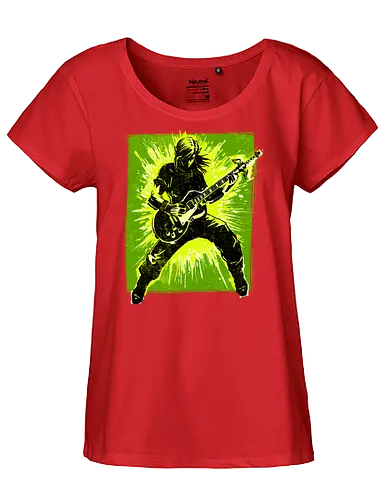 Legendary guitar hero - videogame, geek, mash up, music, guitarist, gaming - Fairtrade Girl Shirt