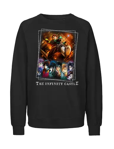 Demon Killer The Infinity castle - demon, kamado, slayer, hashira, The Infinity castle, tanjiro, nezuko, zenitsu, inosuke, Giyu Tomioka, Muichiro Tokito, Obanai Iguro, Shinobu Kocho, Kyojuro Rengoku, Mitsuri Kanroji, Tengen Uzui, Gyomei Himejima, Sanemi Shinazugawa, Akaza, Doma, Enmu, Kokushibo, Muzan Kibutsuji - Fairtrade Sweatshirt