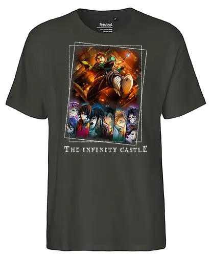 Demon Killer The Infinity castle - demon, kamado, slayer, hashira, The Infinity castle, tanjiro, nezuko, zenitsu, inosuke, Giyu Tomioka, Muichiro Tokito, Obanai Iguro, Shinobu Kocho, Kyojuro Rengoku, Mitsuri Kanroji, Tengen Uzui, Gyomei Himejima, Sanemi Shinazugawa, Akaza, Doma, Enmu, Kokushibo, Muzan Kibutsuji - Fairtrade T-Shirt