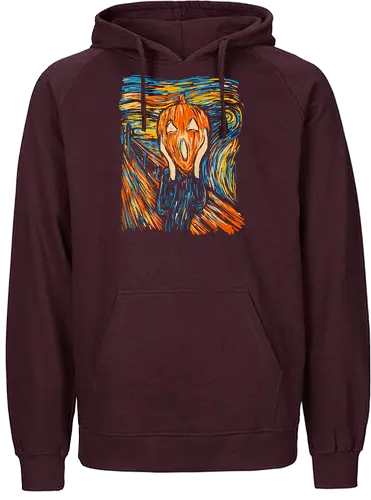 the halloscream - halloween, the scream, edward munch, spooky season, scary - Fairtrade Hoodie
