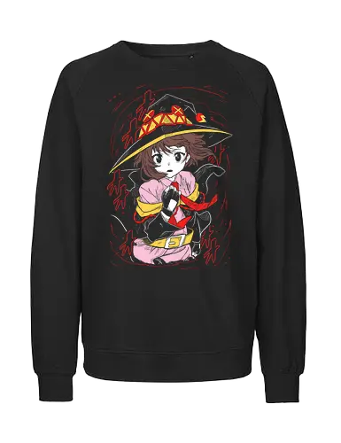 Megumin - Konosuba - Kawaii, Anime, Manga, Tokyo, Angry, Japanese Art, Aesthetic, Manga Style, Zylixzen, Aggressive, Gamer, Otaku, Gift, Cool - Fairtrade Sweatshirt