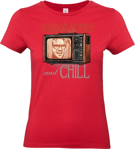 Horror Movies and Chill - Horror, Halloween, horror movies, villain, classic horror, funny, humor, chill, relax - Standard T-Shirt (Frauen)