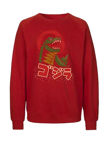 Kaiju King - Kaiju, Kaiju, kaiju, monster, Japanese movie, classic movie, fan art, t-shirt design, art print, pop culture, geek art, Japan, retro, monster movie, King of the Monsters - Fairtrade Sweatshirt
