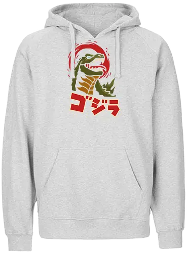 Kaiju King - Kaiju, Kaiju, kaiju, monster, Japanese movie, classic movie, fan art, t-shirt design, art print, pop culture, geek art, Japan, retro, monster movie, King of the Monsters - Fairtrade Hoodie