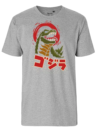 Kaiju King - Kaiju, Kaiju, kaiju, monster, Japanese movie, classic movie, fan art, t-shirt design, art print, pop culture, geek art, Japan, retro, monster movie, King of the Monsters - Fairtrade T-Shirt