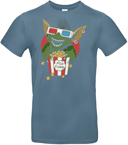 Popcorn Gremlin - Gremlins, Gizmo, classic movie, 80s movie, horror-comedy, fan art, t-shirt design, art print, pop culture, geek art, movie night, monster, popcorn, retro, throwback, cinema, horror fan - Standard T-Shirt