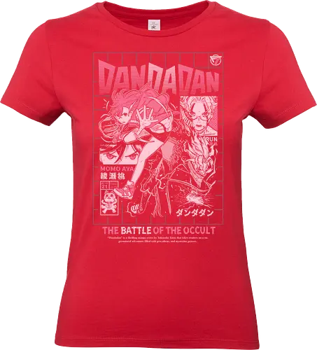 Dandadan The Battle of the Occult - dandadan, anime, dan da dan, dandadan anime, devil, manga, manga girl, momo, momo ayase, okarun, space, turbo granny, ufo, katakura ken, ken katakura - Standard T-Shirt (Frauen)