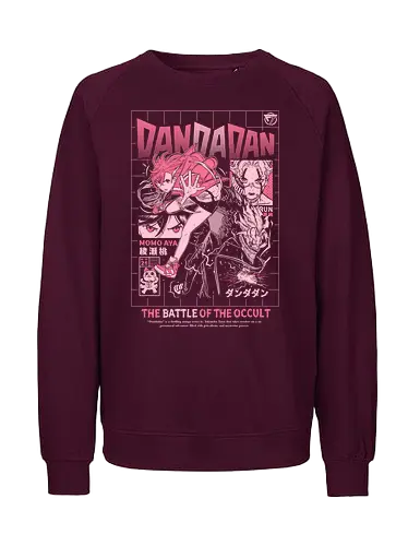Dandadan The Battle of the Occult - dandadan, anime, dan da dan, dandadan anime, devil, manga, manga girl, momo, momo ayase, okarun, space, turbo granny, ufo, katakura ken, ken katakura - Fairtrade Sweatshirt