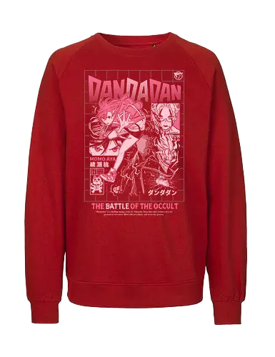 Dandadan The Battle of the Occult - dandadan, anime, dan da dan, dandadan anime, devil, manga, manga girl, momo, momo ayase, okarun, space, turbo granny, ufo, katakura ken, ken katakura - Fairtrade Sweatshirt