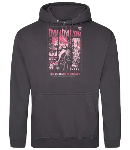Dandadan The Battle of the Occult - dandadan, anime, dan da dan, dandadan anime, devil, manga, manga girl, momo, momo ayase, okarun, space, turbo granny, ufo, katakura ken, ken katakura - Standard Hoodie