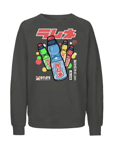 Ramune - japan, japanese, ramune, drinks, retro, vintage, showa, colors, soda - Fairtrade Sweatshirt